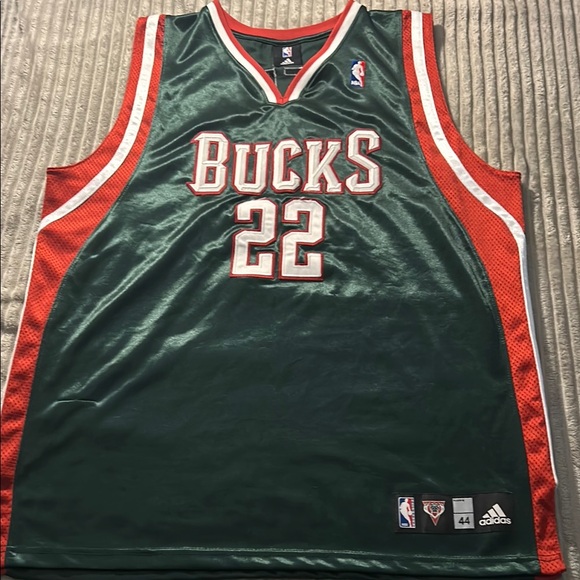Adidas Milwaukee Bucks Authentic Game Jersey #22 Redd